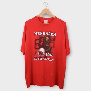 Vintage‎ Nebraska Cornhuskers T-Shirt Men’s Size XL Single Stitch Big 8 Champs